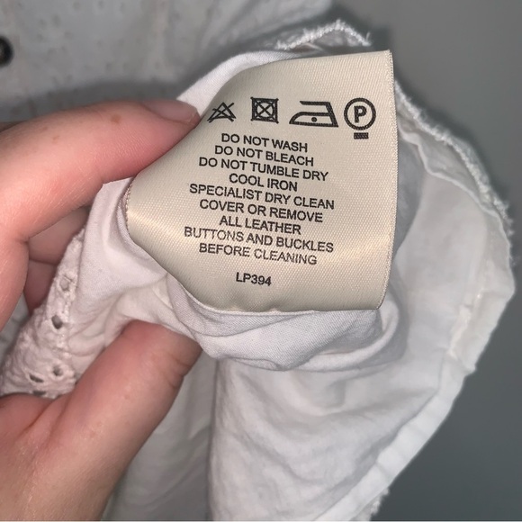 Burberry White Eyelet Peplum Blouse - Picture 5 of 8